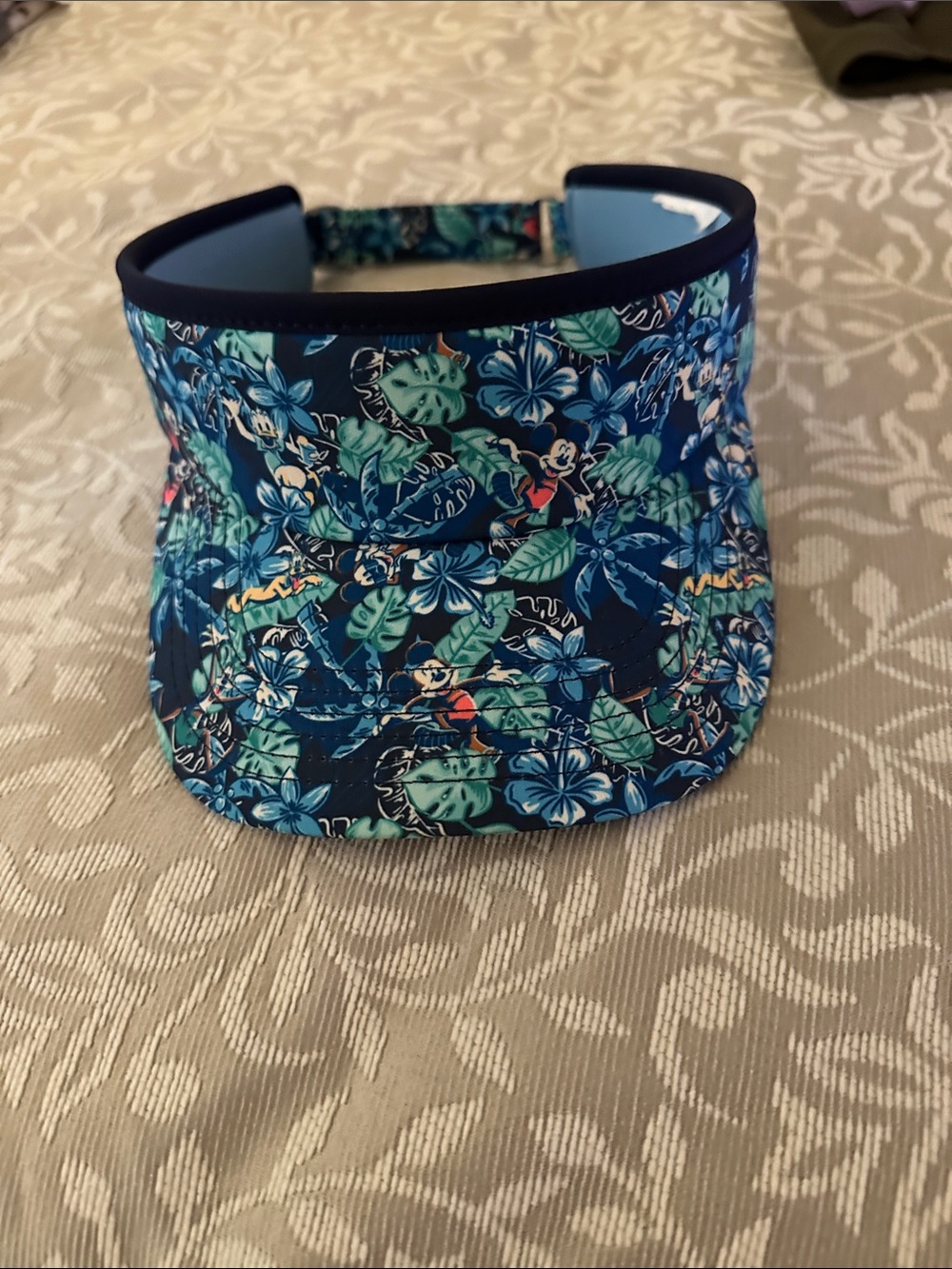 Disney Navy and Teal Tropical Floral Visor